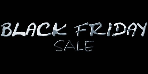 Black Fryday Sale. Flyer, poster, card, banner template. 3D illustration.