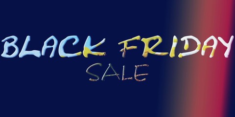 Black Fryday Sale. Flyer, poster, card, banner template. 3D illustration.