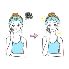 クマで悩む女性