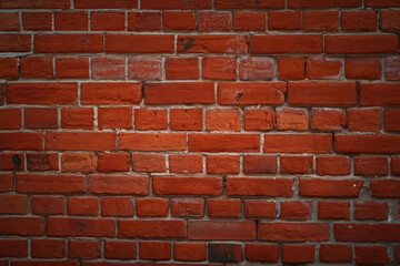 vintage red Brick wall texture for using as background