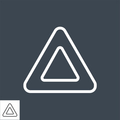 Triangle Thin Line Vector Icon. Flat icon isolated on the black background. Editable EPS file. Vector illustration.