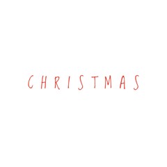 ''Christmas'' Word Lettering Illustration