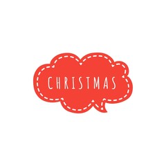 ''Christmas'' Word Lettering Illustration