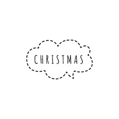 ''Christmas'' Word Lettering Illustration