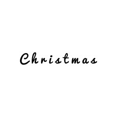 ''Christmas'' Word Lettering Illustration