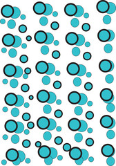 Abstract seamless tiffany blue or turquoise circle patterns