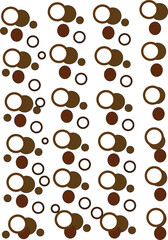 Abstract seamless circle Pattern white with brown