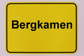 Grafische Darstellung des Ortseingangsschildes der Stadt Bergkamen