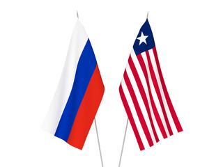 Russia and Liberia flags