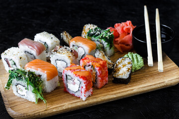 Sushi. Rolls. Nigiri. Maki. Sushi Set
