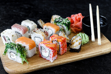 Sushi. Rolls. Nigiri. Maki. Sushi Set