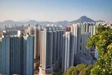Obraz premium view of the city from Devil's Peak, Yau Tong, Hong Kong