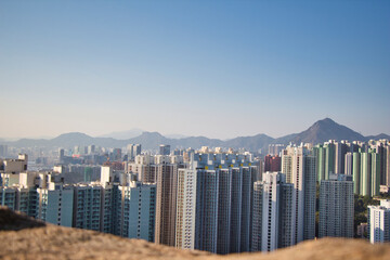 view of the city from Devil's Peak, Yau Tong, Hong Kong