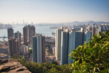 view of the city from Devil's Peak, Yau Tong, Hong Kong
