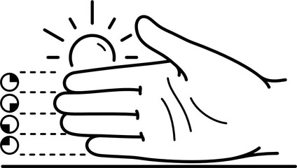 Obraz premium Determining how much time is left before sunset