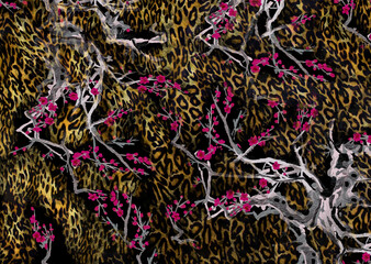 abstract leopard print texture design	

