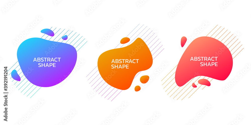 Poster abstract shape design. fluid or liquid geometric element. modern graphic background with dynamic sha