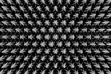 3d abstract minimalism texture in monochrome. With many delicate details, light air clouds, petals, lace wall decoration