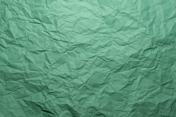 green crumpled paper texture