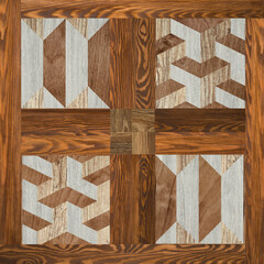 background with geometric pattern application on wooden floor