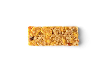 Granola bar isolated on white background