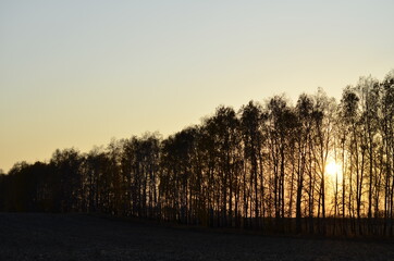 sunset in the mountains