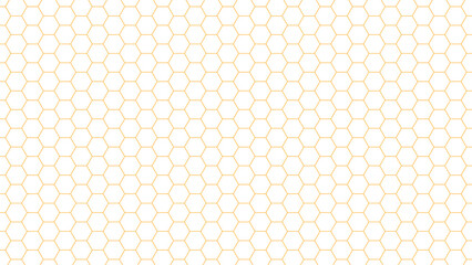Hexagon bee hive yellow pattern seamless background vector illustration.