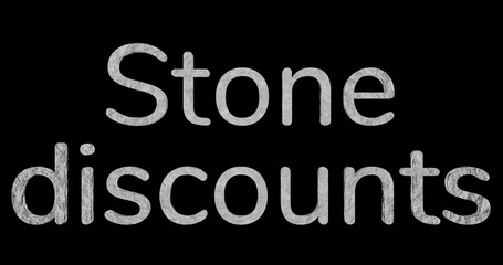 Render with text stone discounts