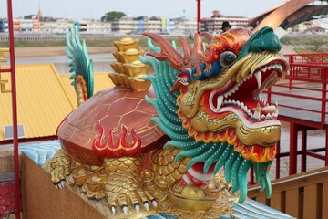 chinese dragon statue in temple