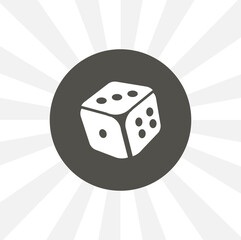 dice cubes isolated solid vector icon