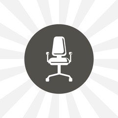 Office chair isolated solid vector icon on white background