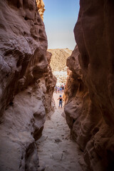 a person in red canyon