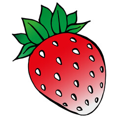 Obraz premium Strawberry icon. Vector illustration strawberry. Hand drawn strawberry.