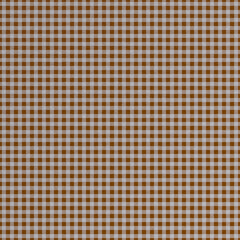 Close-up of brown and white calico checkered fabric background. 3D-rendering