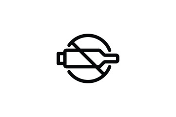 Pollution Outline Icon - No Exhaust Pollution