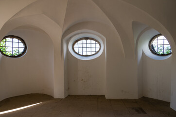 Interior view of an old vault in the grounds of the monastery of St. Michaelsberg, Bamberg, Germany
