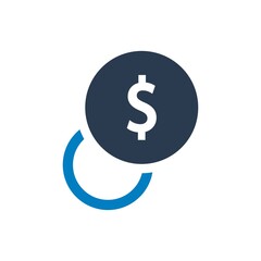 Fototapeta premium Coins money icon