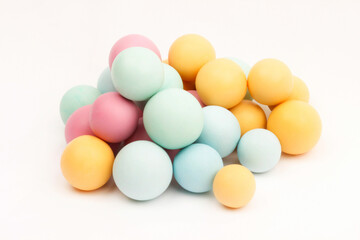 colourful bubbles on white