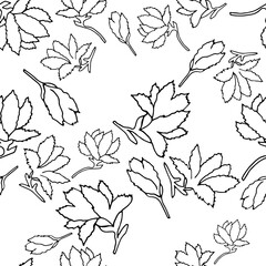 Seamless pattern with spring flowers