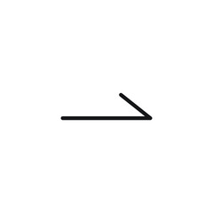 Icon vector graphic of arrow line, good for template web