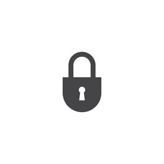 Padlock logo vector icon illustration