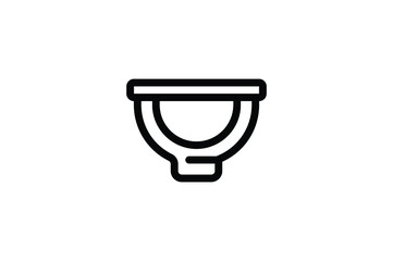 Laboratory Outline Icon - Bowl