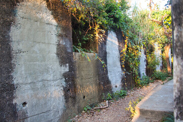 Remains of fortifications in Devil's Peak, Yau Tong, Hong Kong
