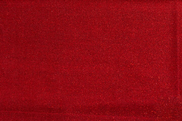 red shiny grain textile background, template for greeting postcard or text