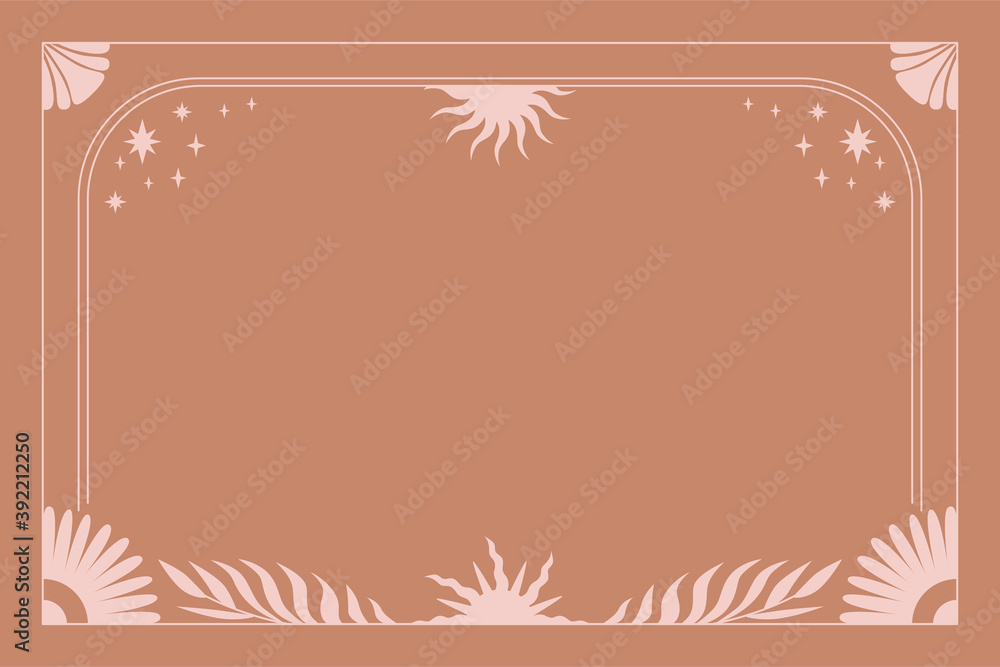 Poster vector illustration in simple modern style - horizontal abstract background and graphic print - deco