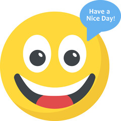 
A social communication platforms’ emoji happy expression
