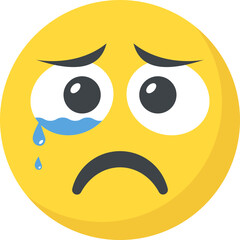 
An emoji crying with tears
