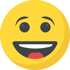 
A social communication platforms’ emoji laughing expression
