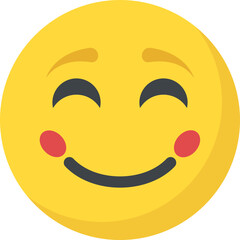 
A social communication platforms’ emoji happy expression

