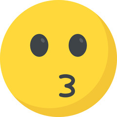 
Flat icon design of an emoji
